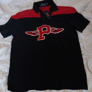 Polo by Ralph Lauren Black and Red Polo Wing NWT Shirt